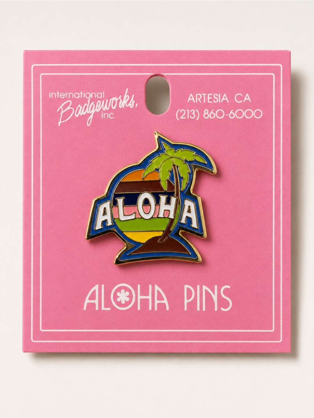 Vintage 1980s Badgeworks Aloha Hawaii Enamel Pin